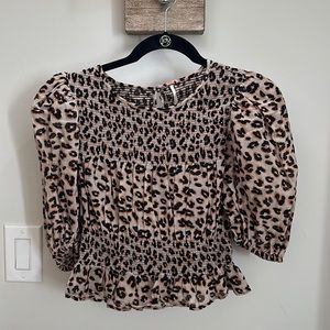 Super Cute Cheetah Free People Top!